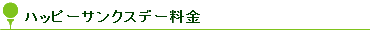 ハッピーサンクスデー料金